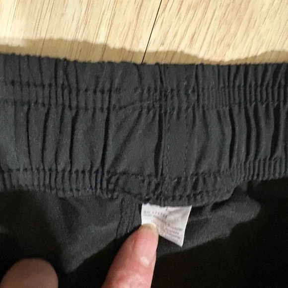 Men's Black Athletic Shorts with Orange Drawstring - Picture 6 of 6